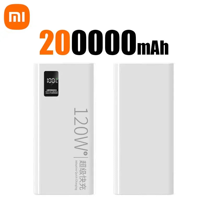 Xiaomi 120W 200000Mah High Capacity Power Bank Super Fast Charging Power Bank Portable Battery Charger for Iphone Samsung Huawei