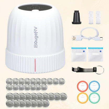 Bougerv Vacuum Sealer ​With 7 Free Accessories Kit ,Auto Stop Mason Jar Vacuum Sealer Kit, Portable Vacuum Sealer for Wide & Regular-Mouth Mason Jars, Electric Jar Vacuum Sealer for Food Storage,Canning Supplies,Firm Sealing, Kitchen Gadgets