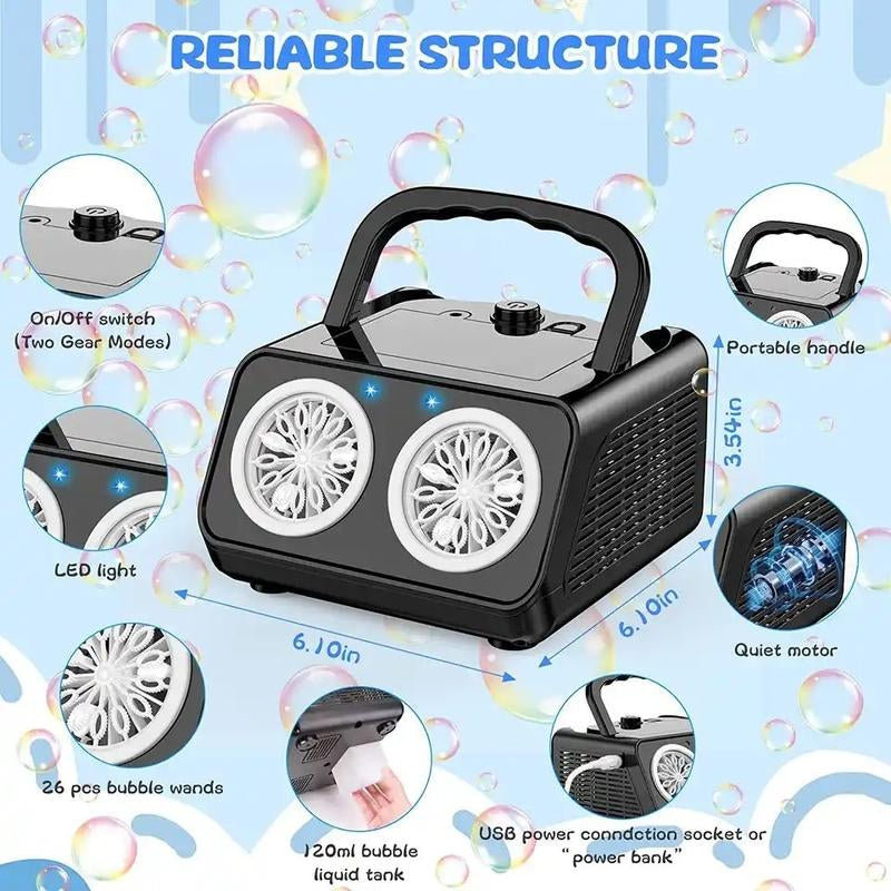Bubble Machine Automatic Bubble Blower – 20,000+ Bubbles per Minute, Telescopic Stand for Easy Use, Perfect for Kids' Outdoor Fun and Party Entertainment