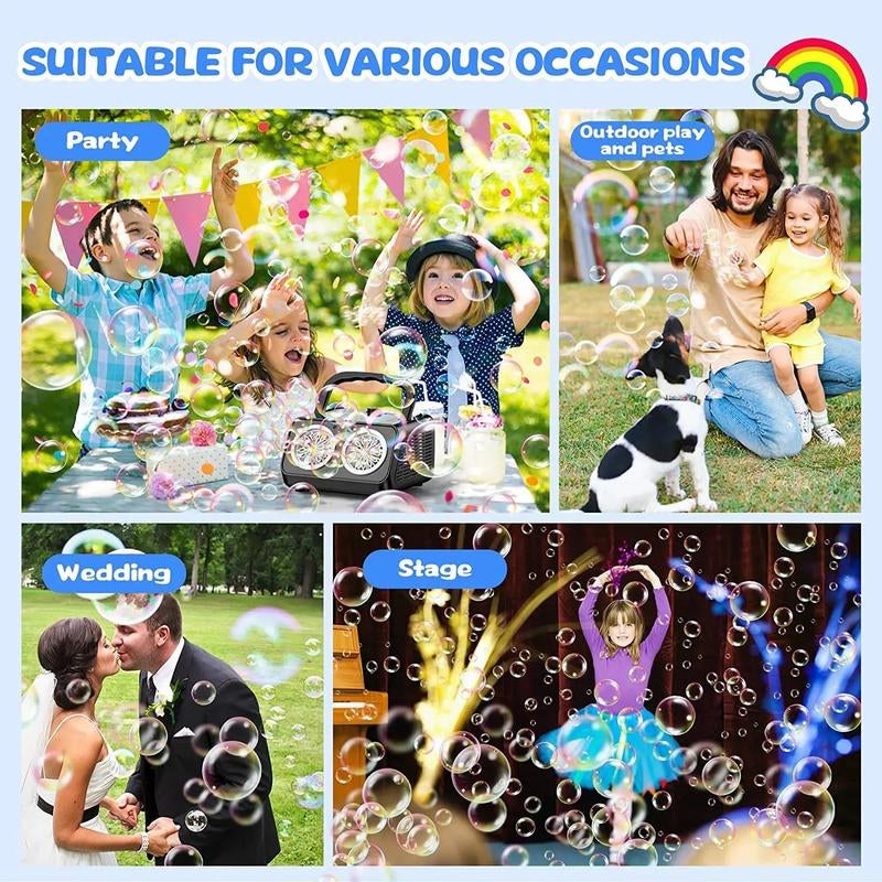 Bubble Machine Automatic Bubble Blower – 20,000+ Bubbles per Minute, Telescopic Stand for Easy Use, Perfect for Kids' Outdoor Fun and Party Entertainment
