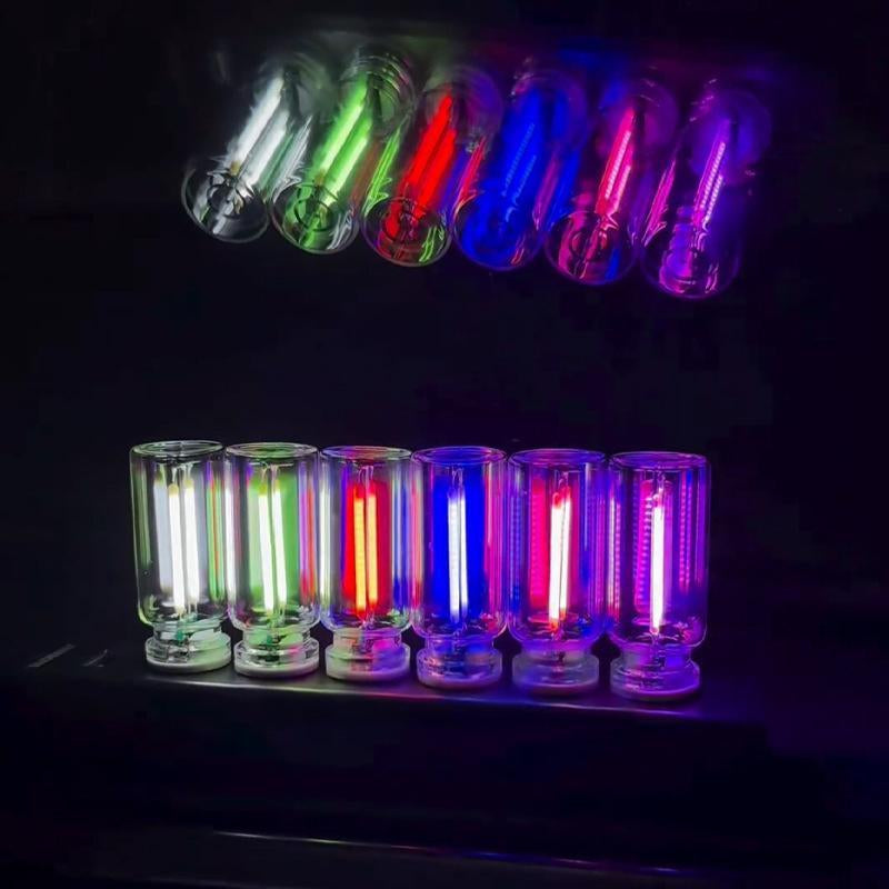 Car USB Night Light Touch Dimmable LED Filament Lamp Portable Lighting Plug and Play Decorative Atmosphere Light for Car Bedroom