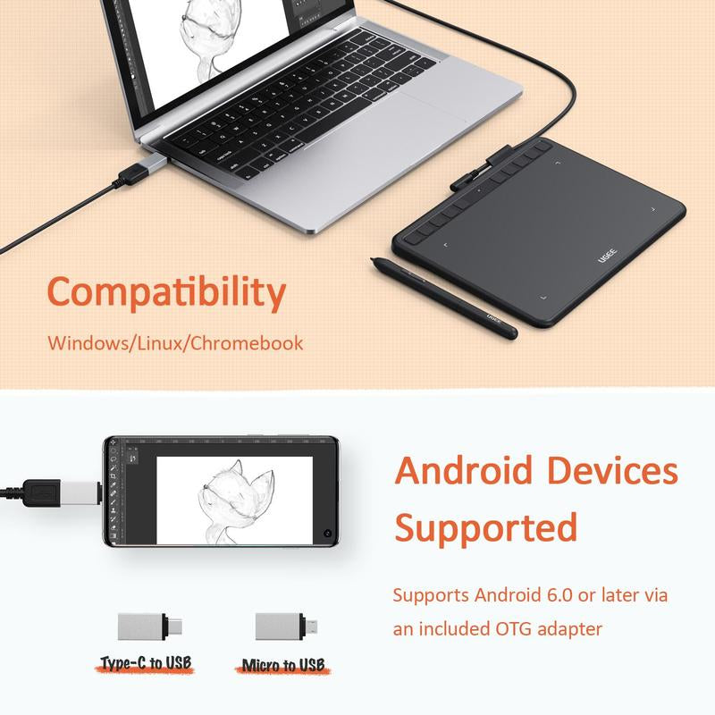 Digital Drawing Tablet, Portable Multifunctional Drawing Board, Durable Drawing Pad for Students, Fun Summer Gift, Writing Tablets, Education Devices Windows 10/Linux/Chromebook, Writing Tablets