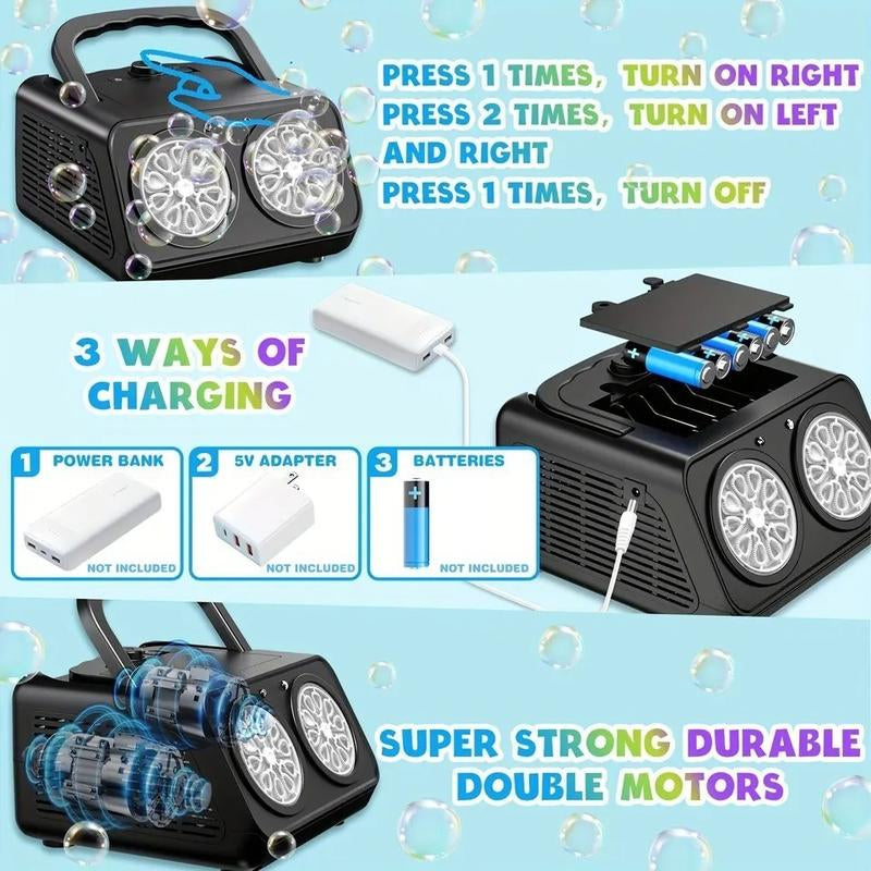 Bubble Machine Automatic Bubble Blower – 20,000+ Bubbles per Minute, Telescopic Stand for Easy Use, Perfect for Kids' Outdoor Fun and Party Entertainment