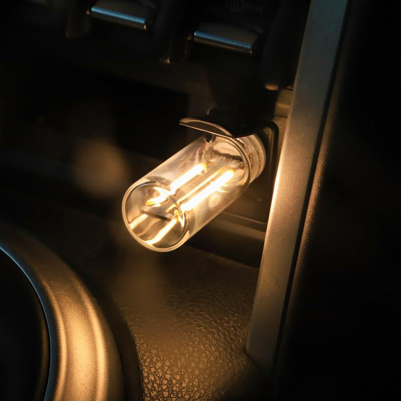 Car USB Night Light Touch Dimmable LED Filament Lamp Portable Lighting Plug and Play Decorative Atmosphere Light for Car Bedroom