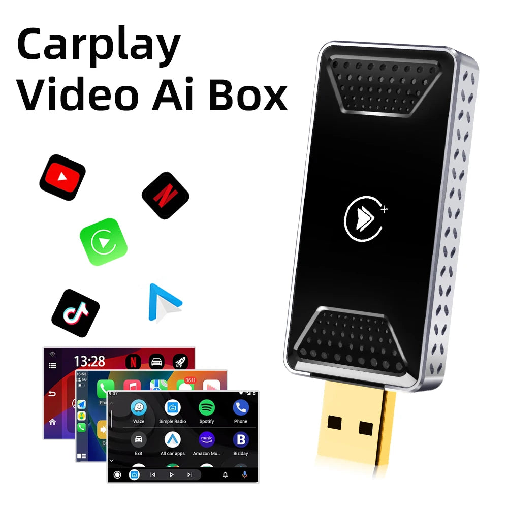 2025 Smart Mini Ai Box 2+16GB Android 13 Support Netflix Youtube Wireless Carply Suitable for 99% of Cars with Wired Carplay