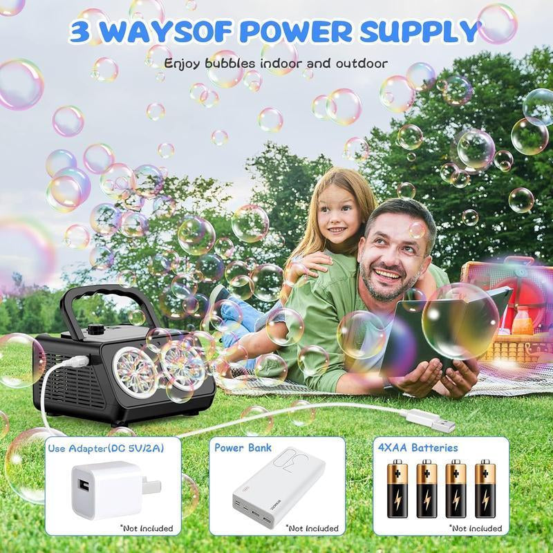 Bubble Machine Automatic Bubble Blower – 20,000+ Bubbles per Minute, Telescopic Stand for Easy Use, Perfect for Kids' Outdoor Fun and Party Entertainment