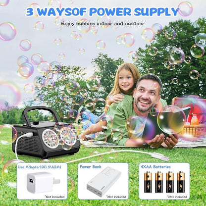 Bubble Machine Automatic Bubble Blower – 20,000+ Bubbles per Minute, Telescopic Stand for Easy Use, Perfect for Kids' Outdoor Fun and Party Entertainment