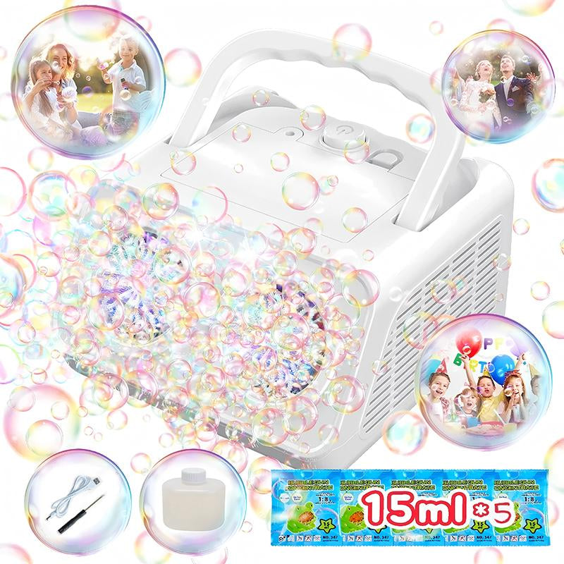 Bubble Machine Automatic Bubble Blower – 20,000+ Bubbles per Minute, Telescopic Stand for Easy Use, Perfect for Kids' Outdoor Fun and Party Entertainment